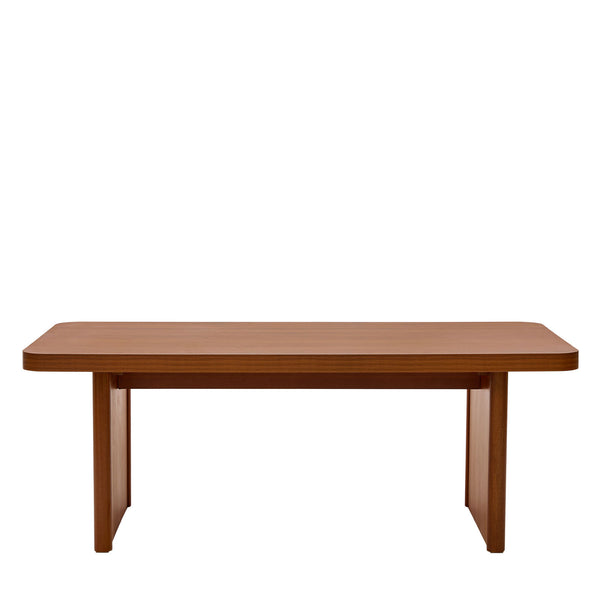 Aqitag Coffee Table in Brown Pine with Non-Circular Legs