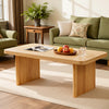 Aqitag Coffee Table in Natural Pine with Non-Circular Legs
