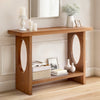 Aqitag Console Table in Brown Oak Veneer