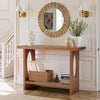 Aqitag Console Table in Brown Oak Veneer