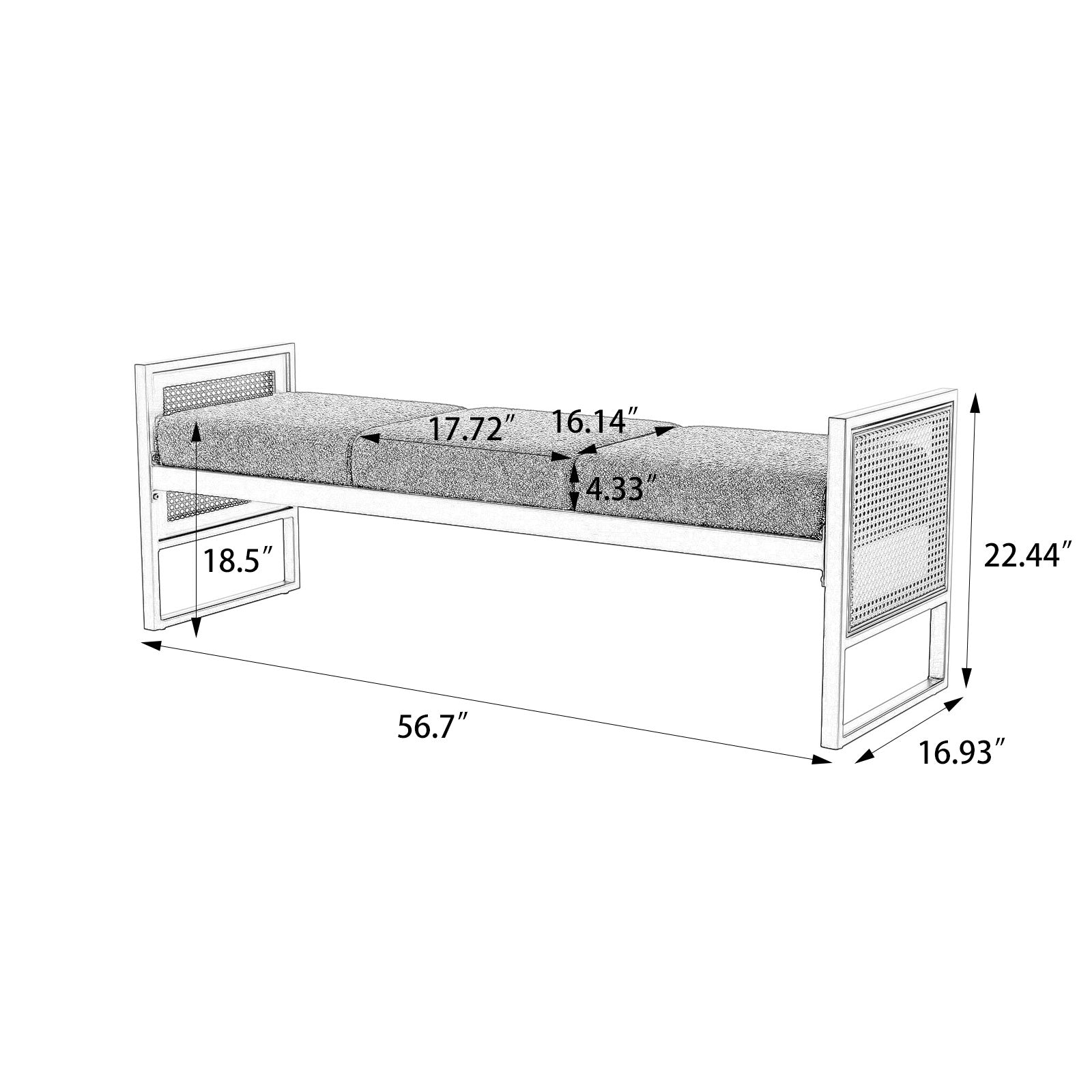 Arka bench dimensions