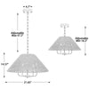 Arneis chandelier light dimensions