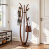 Asgat Coat Rack in Brown Rubberwood