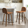 Barocca bar stool, Brown Rebo Leather/Counter Height