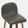 Barocca bar stool, Gray Rebo Leather/Counter Height