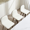 Barocca bar stool, White Rebo Leather/Counter Height