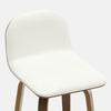 Barocca bar stool, White Rebo Leather/Counter Height