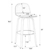 Barocca II bar stool bar height dimensions