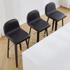 Barocca II bar stool, Black Rebo Leather/Bar Height