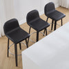 Barocca II bar stool, Black Rebo Leather/Counter Height