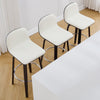 Barocca II bar stool, White Rebo Leather/Bar Height