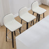 Barocca II bar stool, White Rebo Leather/Counter Height
