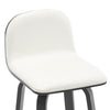 Barocca II bar stool, White Rebo Leather/Counter Height