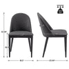 Blonde dining chair, Black, 18 1/8"