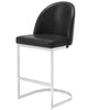 Bonarda bar stool with backrest, Black, 26"