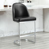 Bonarda bar stool with backrest, Black, 26"