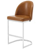 Bonarda bar stool with backrest, Brown, 26"