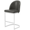 Bonarda bar stool with backrest, Gray, 26"