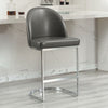 Bonarda bar stool with backrest, Gray, 26"