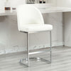 Bonarda bar stool with backrest, White, 26"