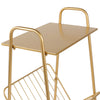 Broad magazine rack, Golden, 23 5/8"