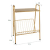 Broad magazine rack, Golden, 23 5/8"