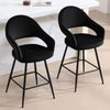 Caladoc bar stool, Black Naia Velvet