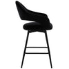 Caladoc bar stool, Black Naia Velvet