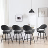 Caladoc bar stool, Gray Naia Velvet