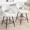 Caladoc bar stool, White Naia Velvet