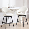 Caladoc bar stool, White Naia Velvet