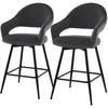 Caladoc bar stool with backrest, Gray, 25"