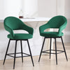 Caladoc bar stool with backrest, Green, 25"