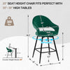 Caladoc bar stool with backrest, Green, 25"