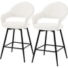 Caladoc bar stool with backrest, White, 25"