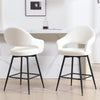 Caladoc bar stool with backrest, White, 25"