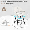 Caladoc bar stool with backrest, White, 25"