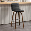 Calitor bar stool with backrest, Black/Bar Height