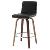 Calitor bar stool with backrest, Black/Counter Height