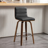 Calitor bar stool with backrest, Black/Counter Height