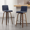 Calitor bar stool with backrest, Blue/Bar Height