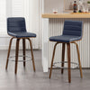 Calitor bar stool with backrest, Blue/Counter Height