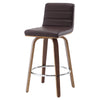 Calitor bar stool with backrest, Brown/Counter Height