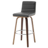 Calitor bar stool with backrest, Gray/Bar Height