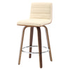 Calitor bar stool with backrest, Ivory white/Counter Height