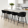 Carmem bar stool, Black Xara Velvet