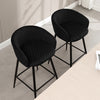 Carmem bar stool, Black Xara Velvet