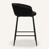 Carmem bar stool, Black Xara Velvet