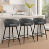 Carmem bar stool, Gray Xara Velvet