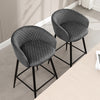 Carmem bar stool, Gray Xara Velvet
